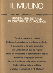 Copertina del fascicolo dell'articolo Tecnica, natura e politica