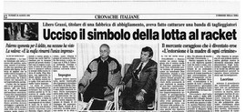 Cover articolo 29 agosto 1991: l'omicidio <br>di Libero Grassi e la nascita di Addiopizzo